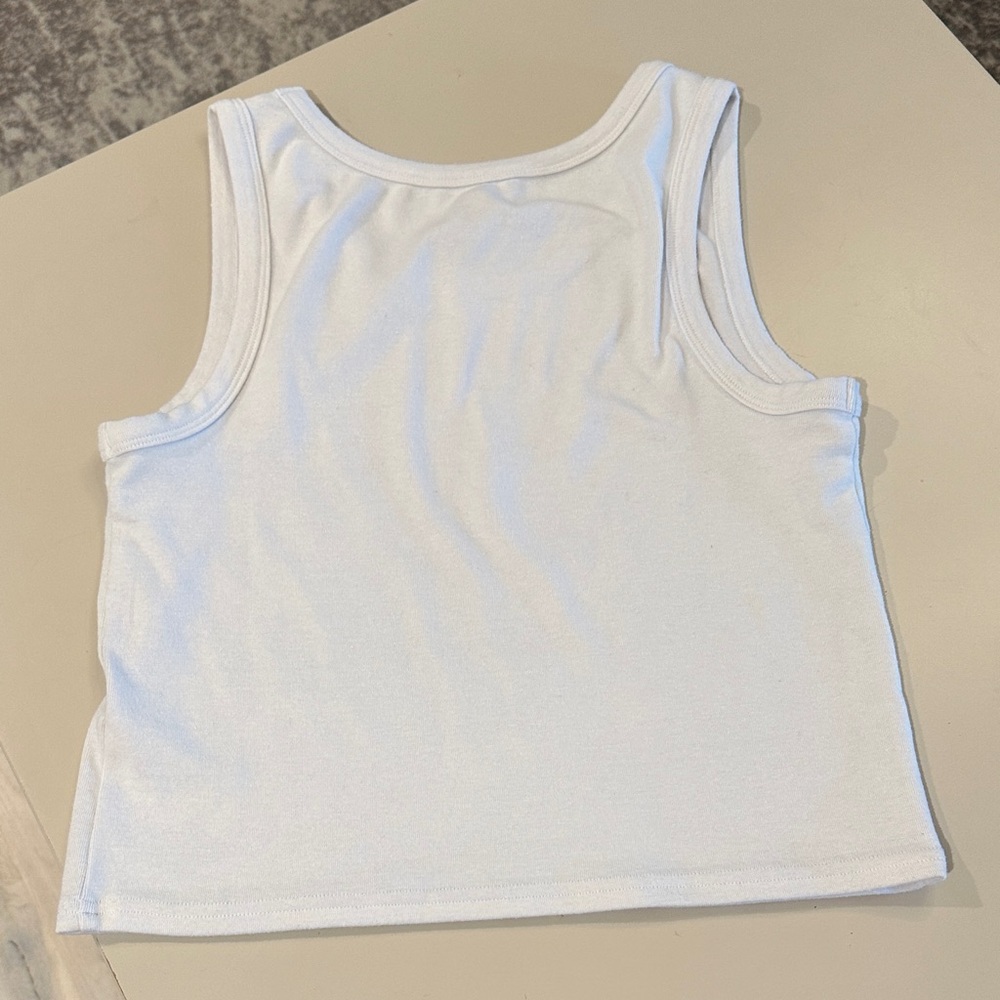 Hurley White Tank Top Beach Palm Trees Summer - Picture 4 of 5